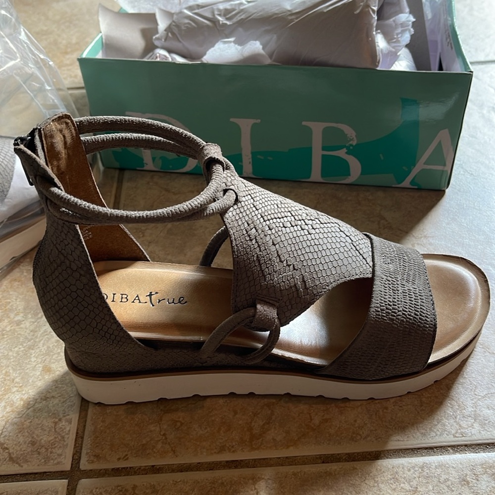 Diba True Green Clover Taupe Suede Shoe